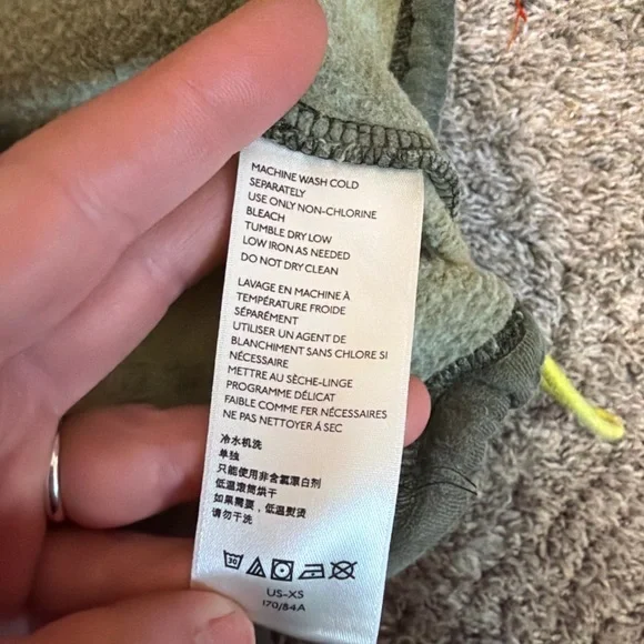 Free People We The Free Olive Short Sleeve Oversized Slouchy Hoodie XS - Picture 4 of 6